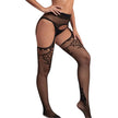 Women Black Cut Out Tight Fishnet Stocking