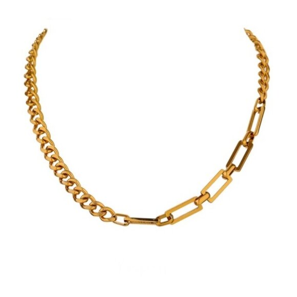 Women Stainless Steel Stylish Golden Necklace