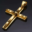 Unisex Stainless Steel Cross Pendant Necklace