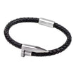 Men Nail Leather Stainless Steel Bracelet