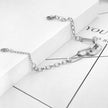 Stainless Steel CZ Crystal Chain Bracelet