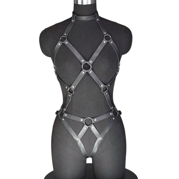 Women Full Body PU Leather Harness
