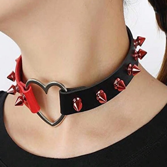3 Pcs Set Punk PU Leather Bracelet & Choker