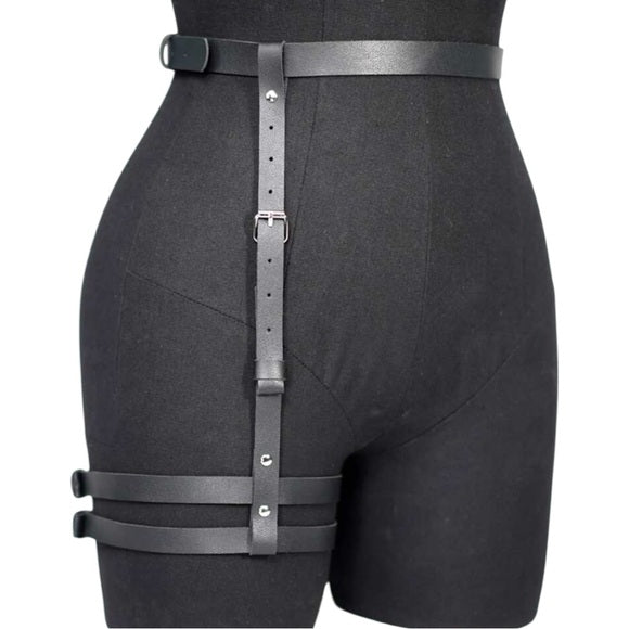 Women Fashionable PU Leather Leg Garter Harness