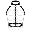 Women Leather & Metal Chain Body Harness