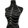 Women Leather & Metal Chain Body Harness