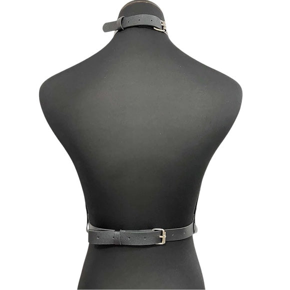 Women Leather & Metal Chain Body Harness