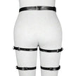 Women Black Leather Gothic Waist Harness