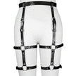 Women Black Leather Gothic Waist Harness