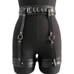 Gothic Punk PU Leather Thigh Garter Belt With Waist Band Adjustable Leg Harness