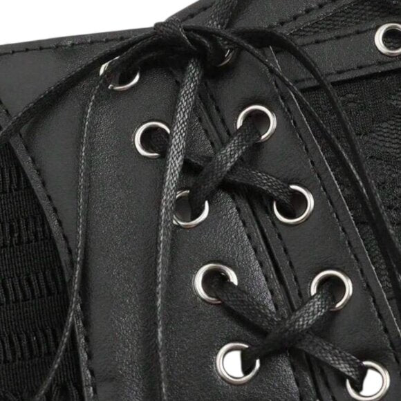 Women Punk Style PU Leather Waist Trainer Belt