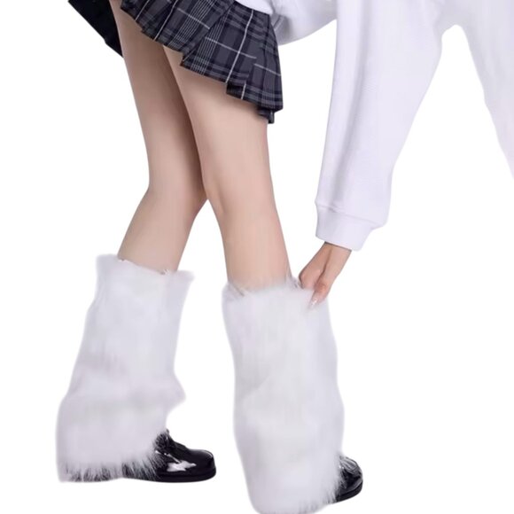 Women Artificial Fur Leg Warmers