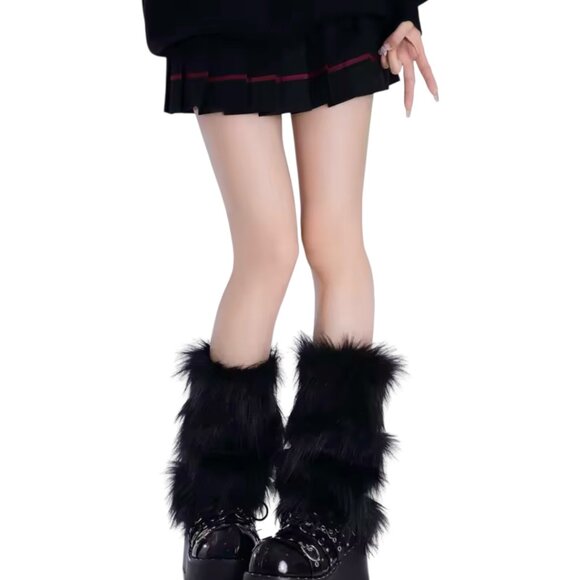 Women Artificial Fur Leg Warmers