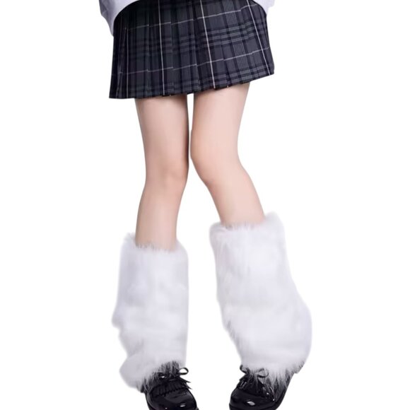 Women Artificial Fur Leg Warmers