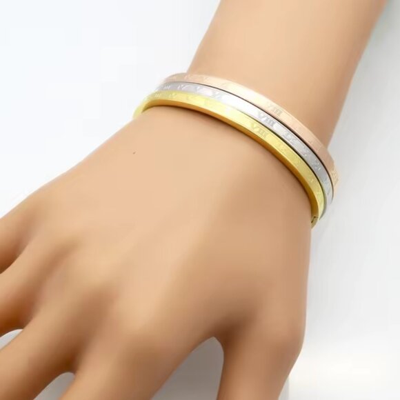 3Pcs Set Stainless Steel Bracelets For Women