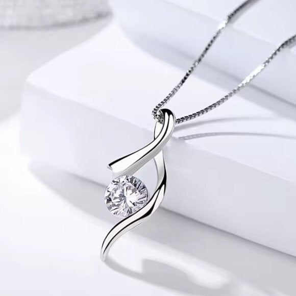 Sterling Silver Pendant Necklace Wedding Jewelry