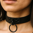 Black Round Punk Gothic Choker Collar Necklace