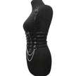 Women Gothic Style 5 Layer Chain Faux Leather Harness